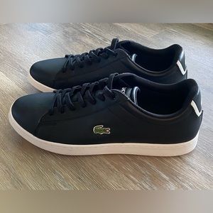 Lacoste Black Leather Tennis Shoes / Sneakers / Size 12 / Like New!! / Casual